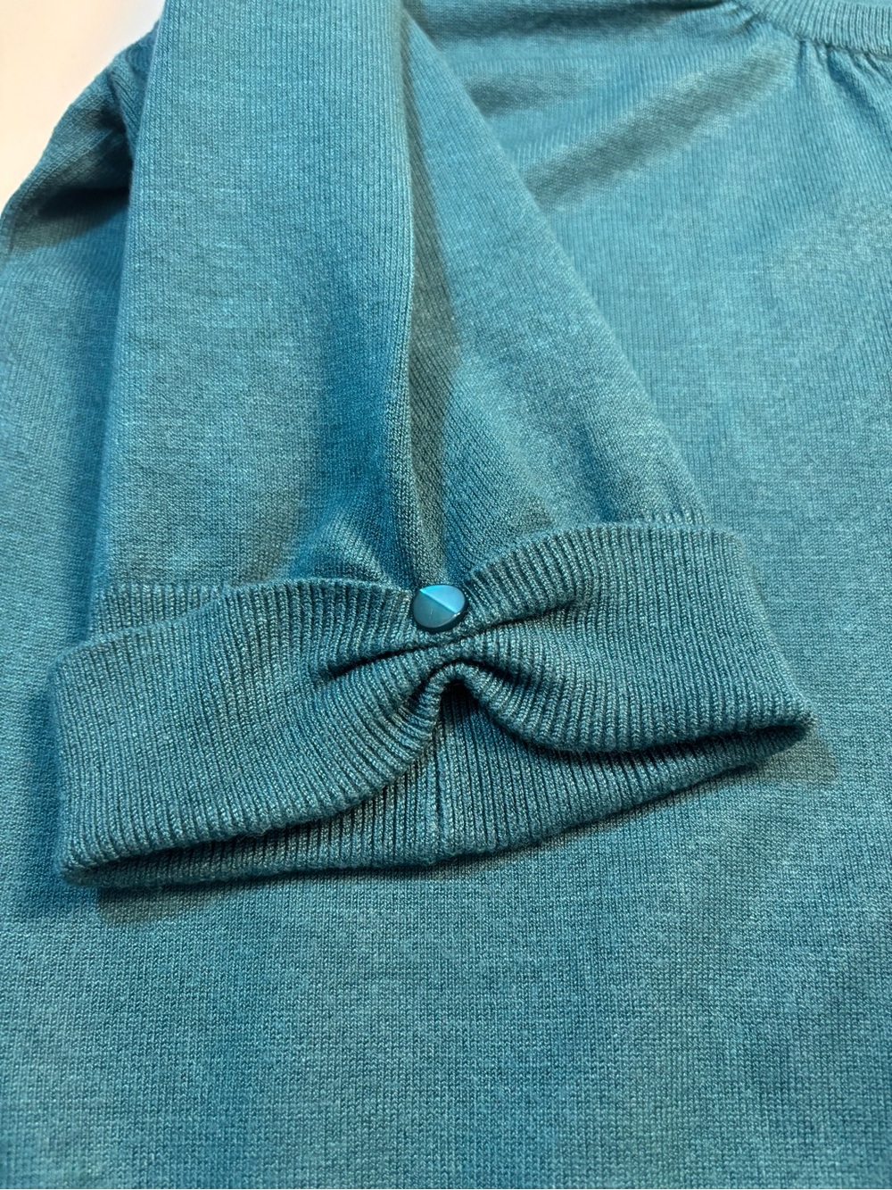 Maurices Women’s XL Teal Turquoise Scoop-Neck Ribbed Sweater Cardigan Knit - Picture 5 of 11